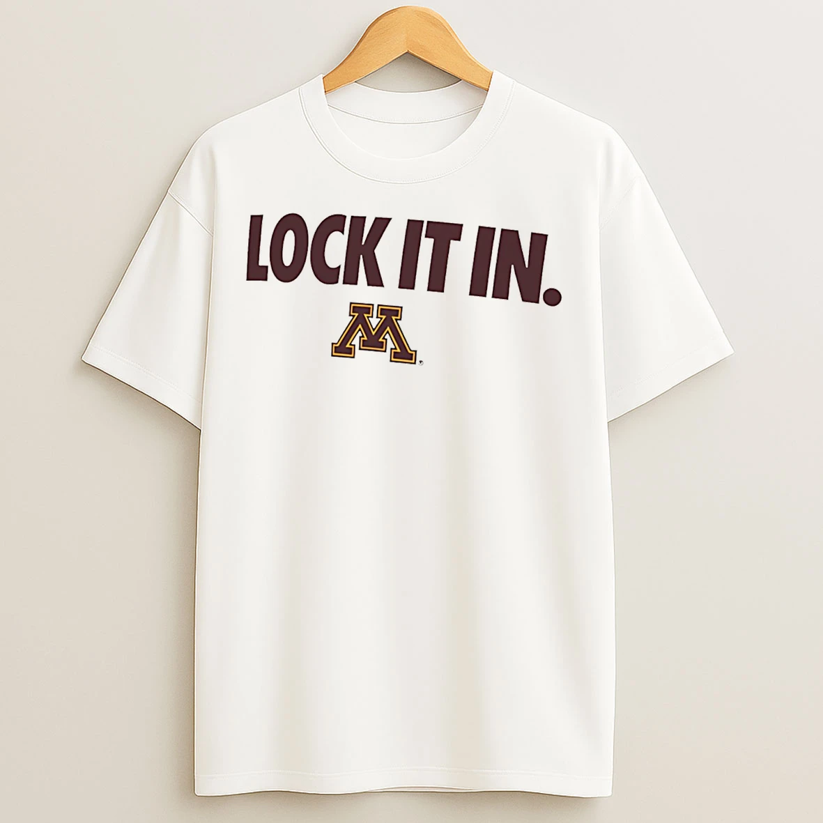 Classic Minnesota Golden Gophers Lock It In Logo T Shirts