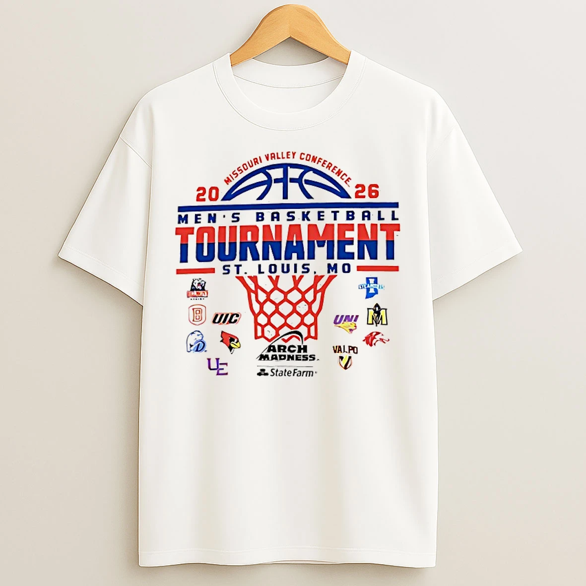 Classic Missouri Valley Conference 2026 Mens Basketball Tournament St Louis Mo T Shirts
