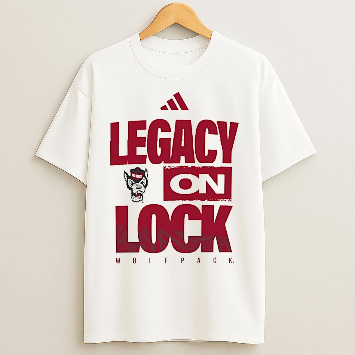 Classic Nc State Wolfpack Legacy On Lock Logo T Shirts