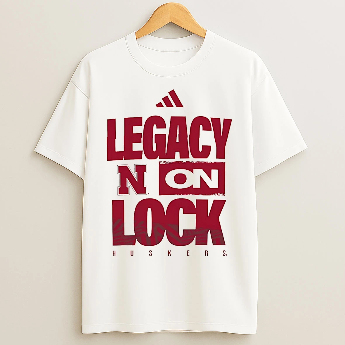 Classic Nebraska Cornhuskers Legacy On Lock Logo T Shirts