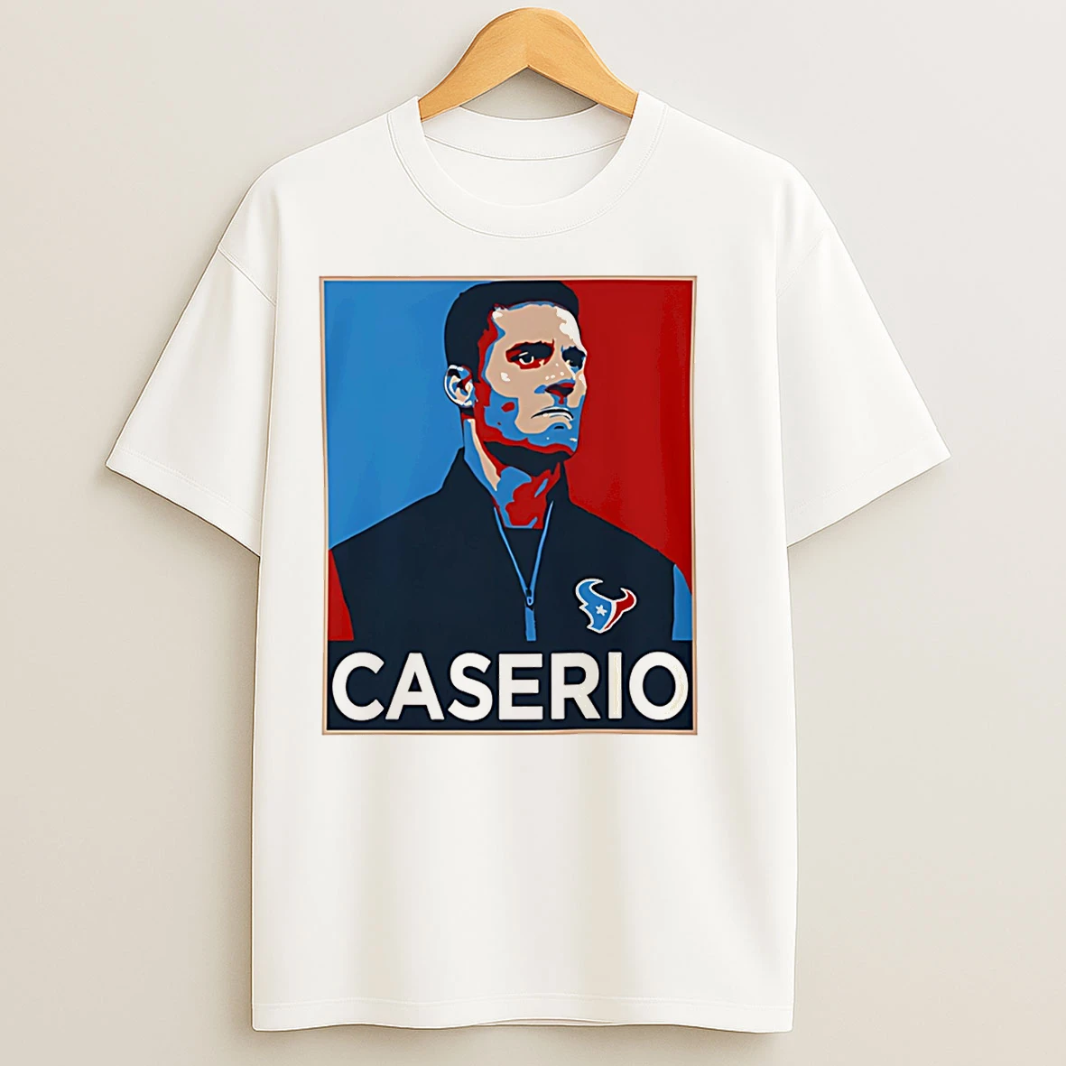 Classic Nick Caserio Houston Texans Paint Graphic T Shirts