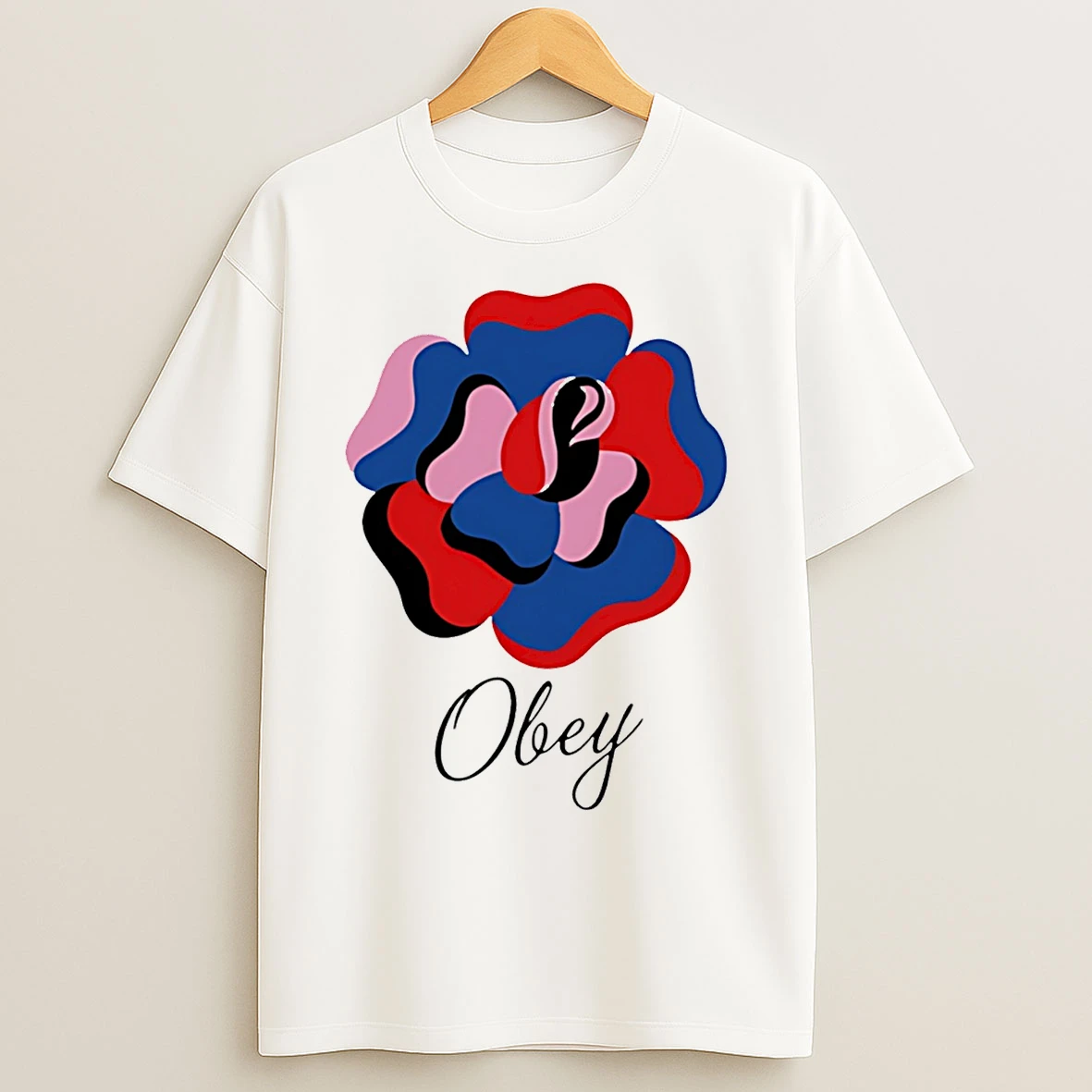 Classic Obey Paper Rose T Shirts