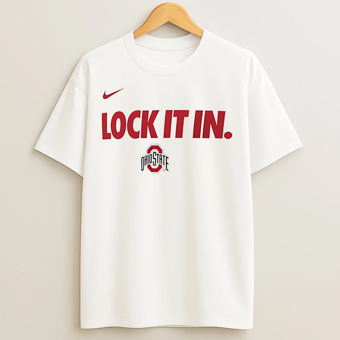 Classic Ohio State Buckeyes Lock It In Logo T Shirts