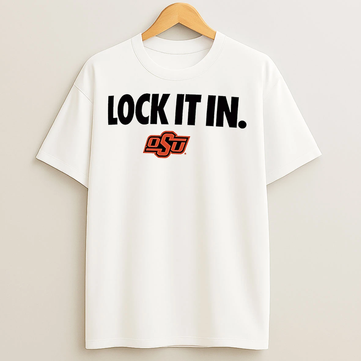 Classic Oklahoma State Cowboys Lock It In Logo T Shirts
