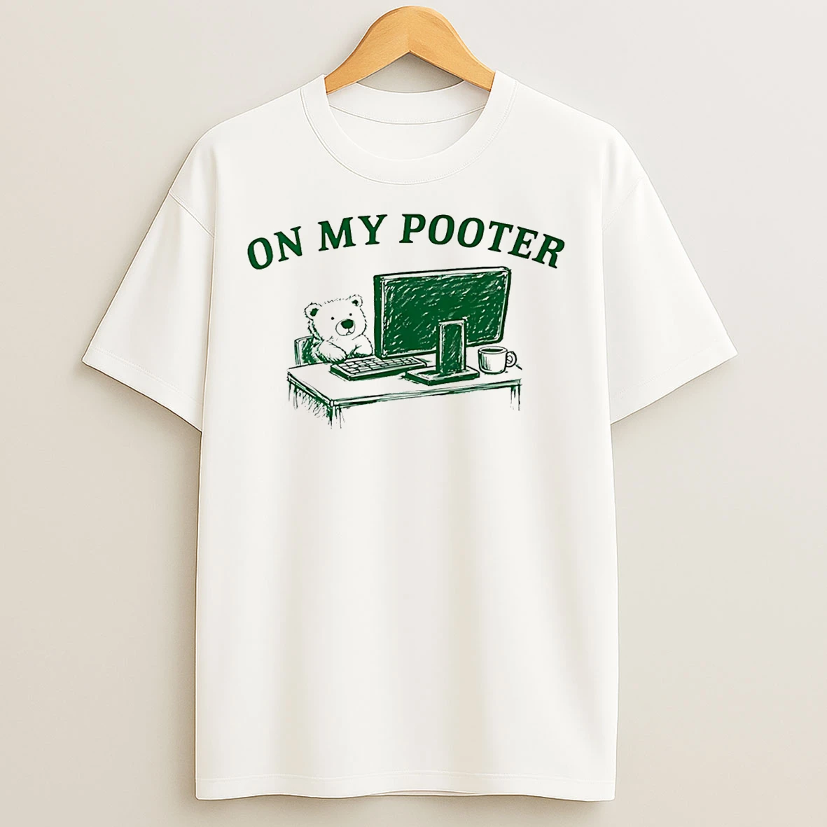 Classic On My Pooter Bear Cartoon T Shirts