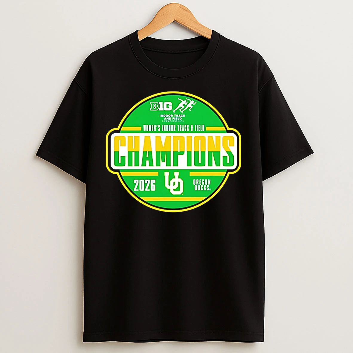 Classic Oregon Ducks 2026 Big Ten Womens Indoor Track Field Champions T Shirts