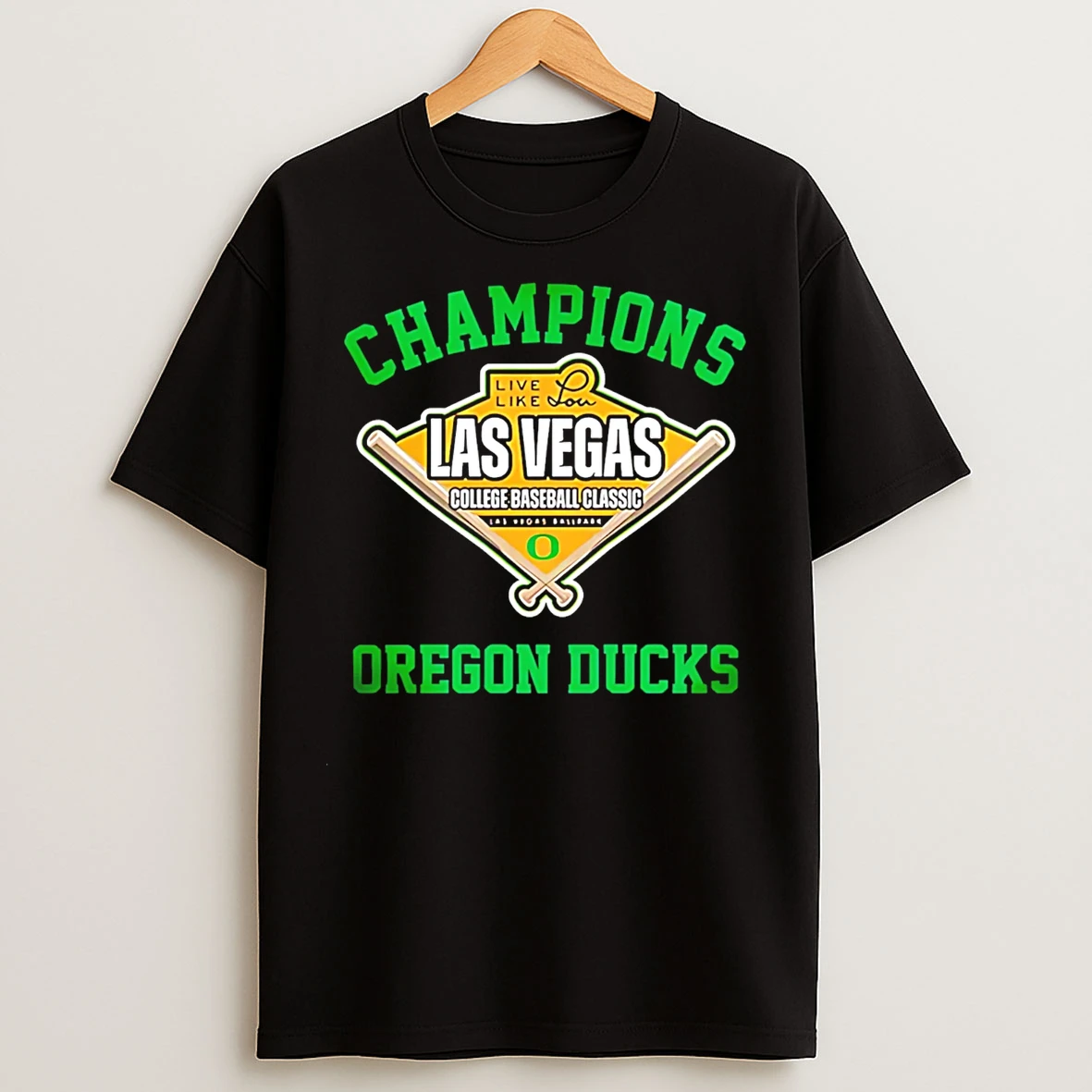 Classic Oregon Ducks Live Like Lou Las Vegas College Baseball Classic Champions 2026 T Shirts