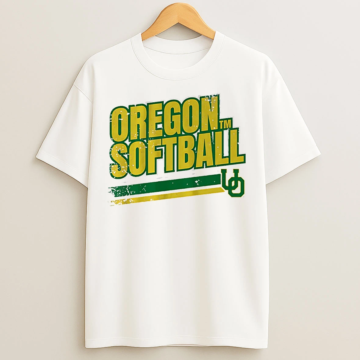 Classic Oregon Ducks Retro Softball Logo T Shirts