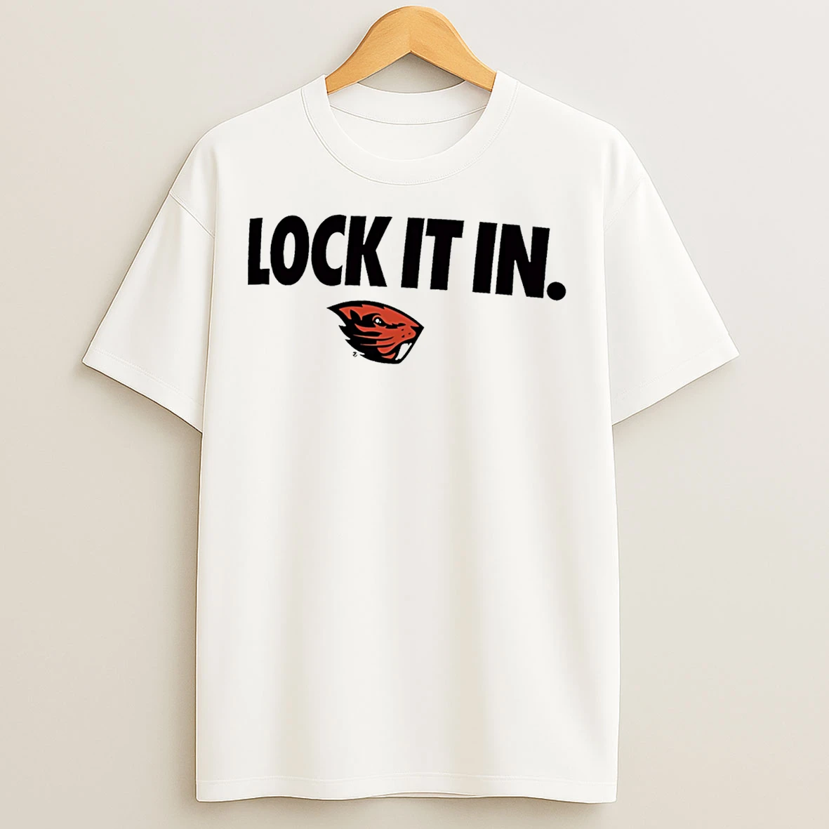 Classic Oregon State Beavers Lock It In Logo T Shirts