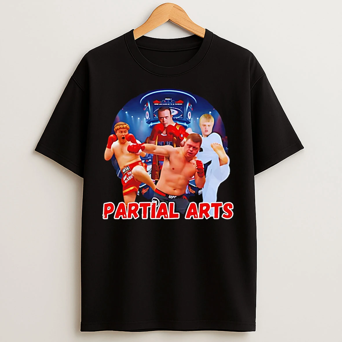 Classic Partial Arts Down Graphic T Shirts