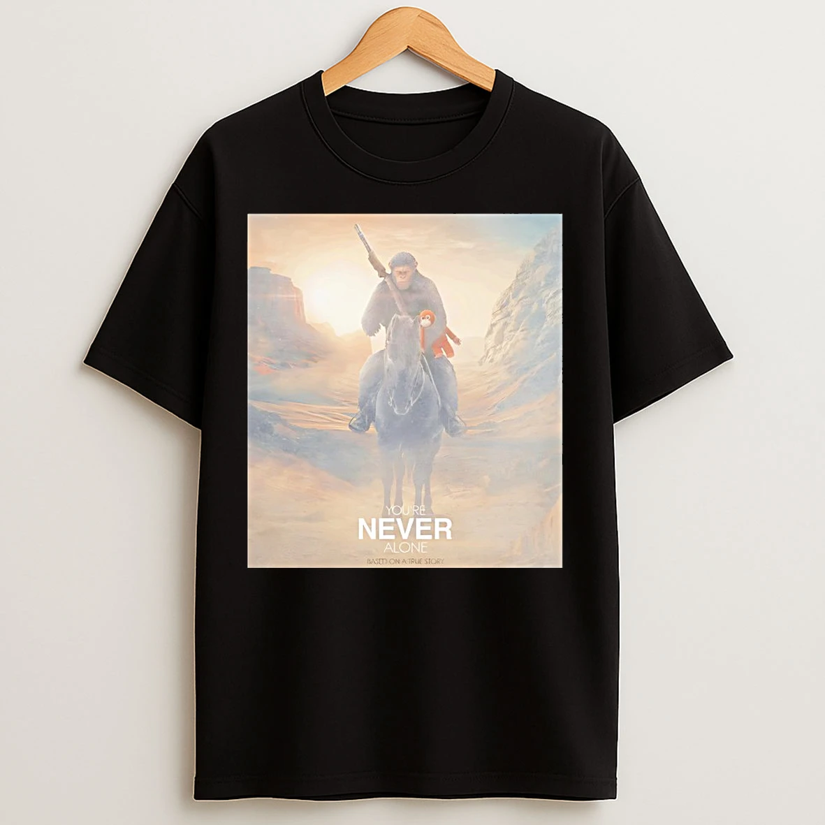 Classic Punch The Monkey Youre Never Alone T Shirts