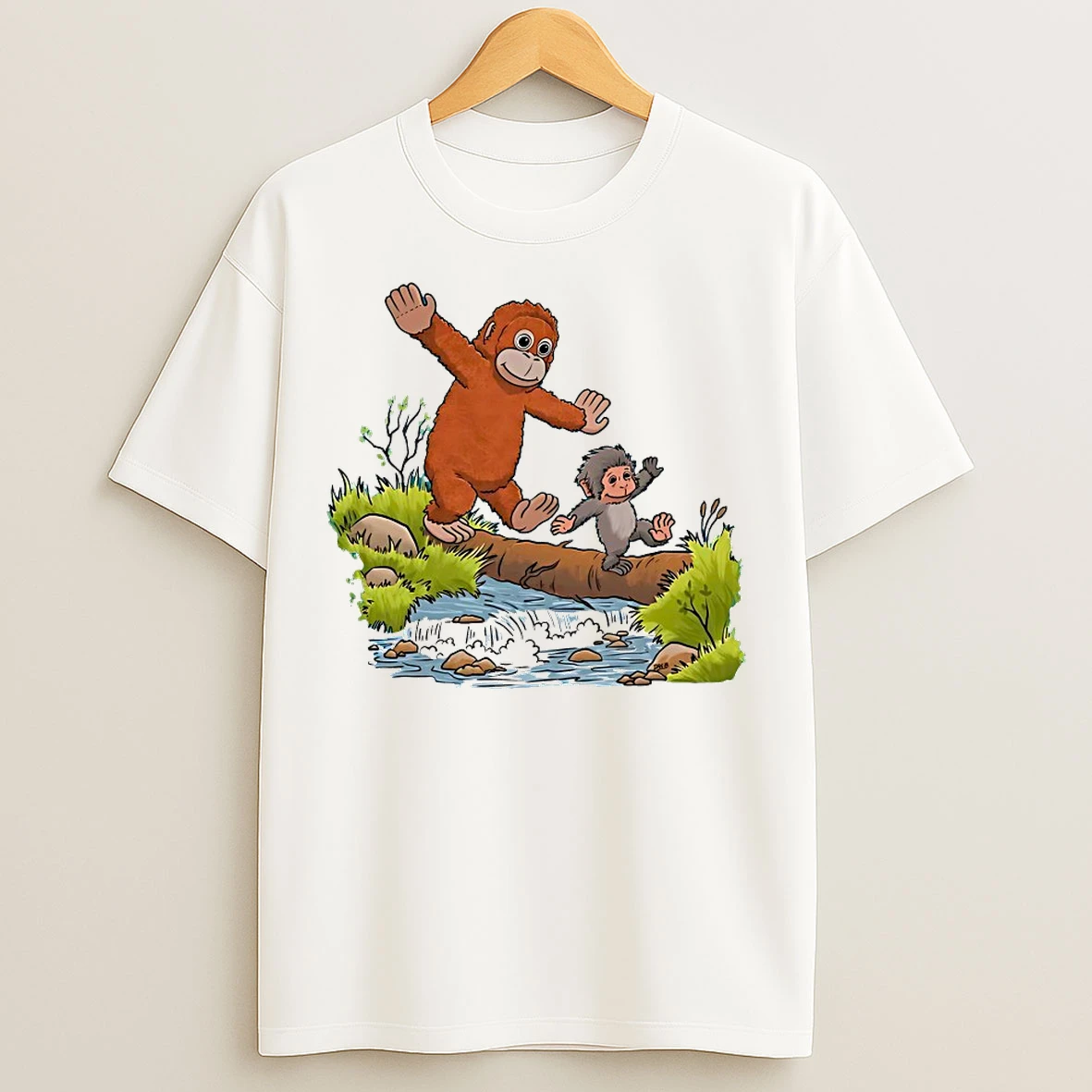 Classic Punch And His Stuffed Orangutan X Calvin And Hobbes Punch Monkey Play T Shirts