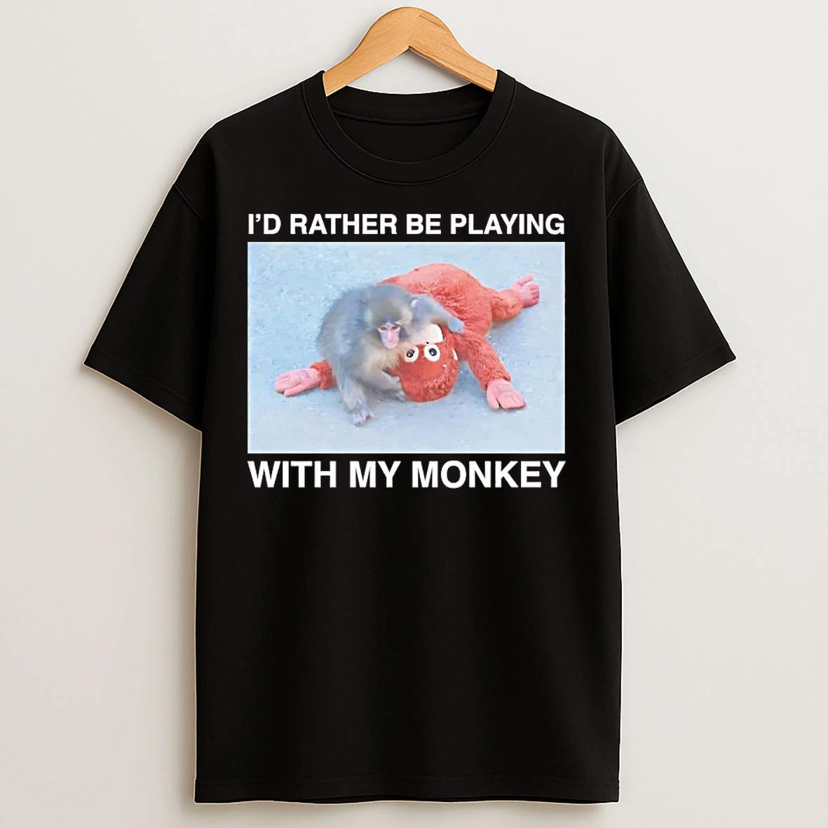 Classic Punch Kun Id Rather Be Playing With My Monkey T Shirts