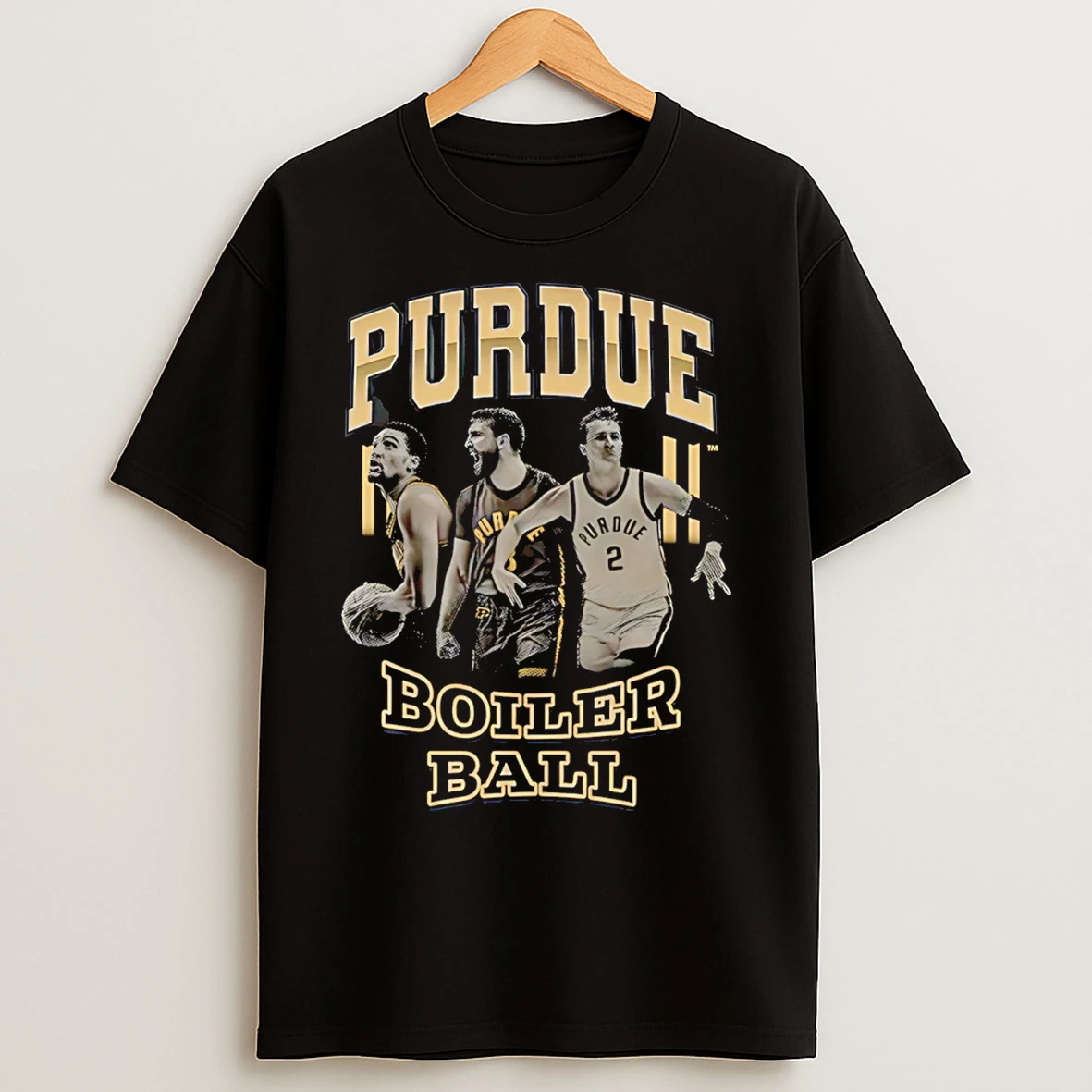 Classic Purdue Boilermakers Basketball Big Three Boiler Ball T Shirts
