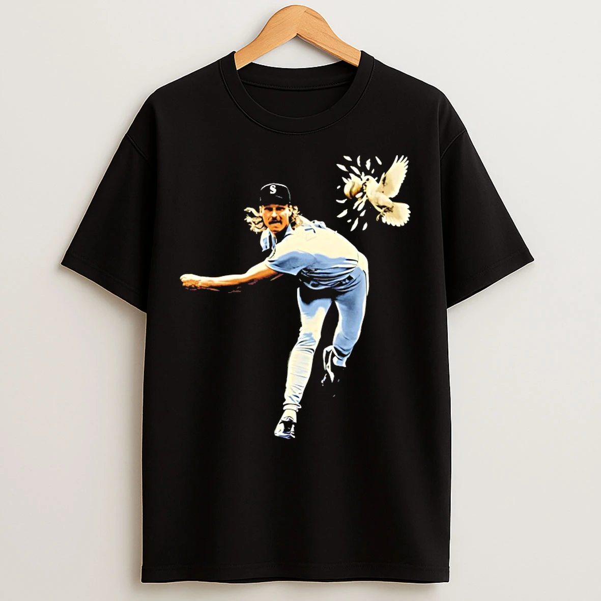 Classic Randy Johnson Seattle Mariners The Bird T Shirts