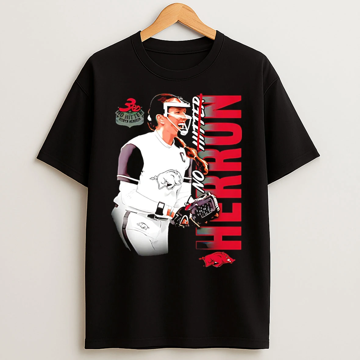 Classic Robyn Herron Arkansas Razorbacks No Hitter T Shirts