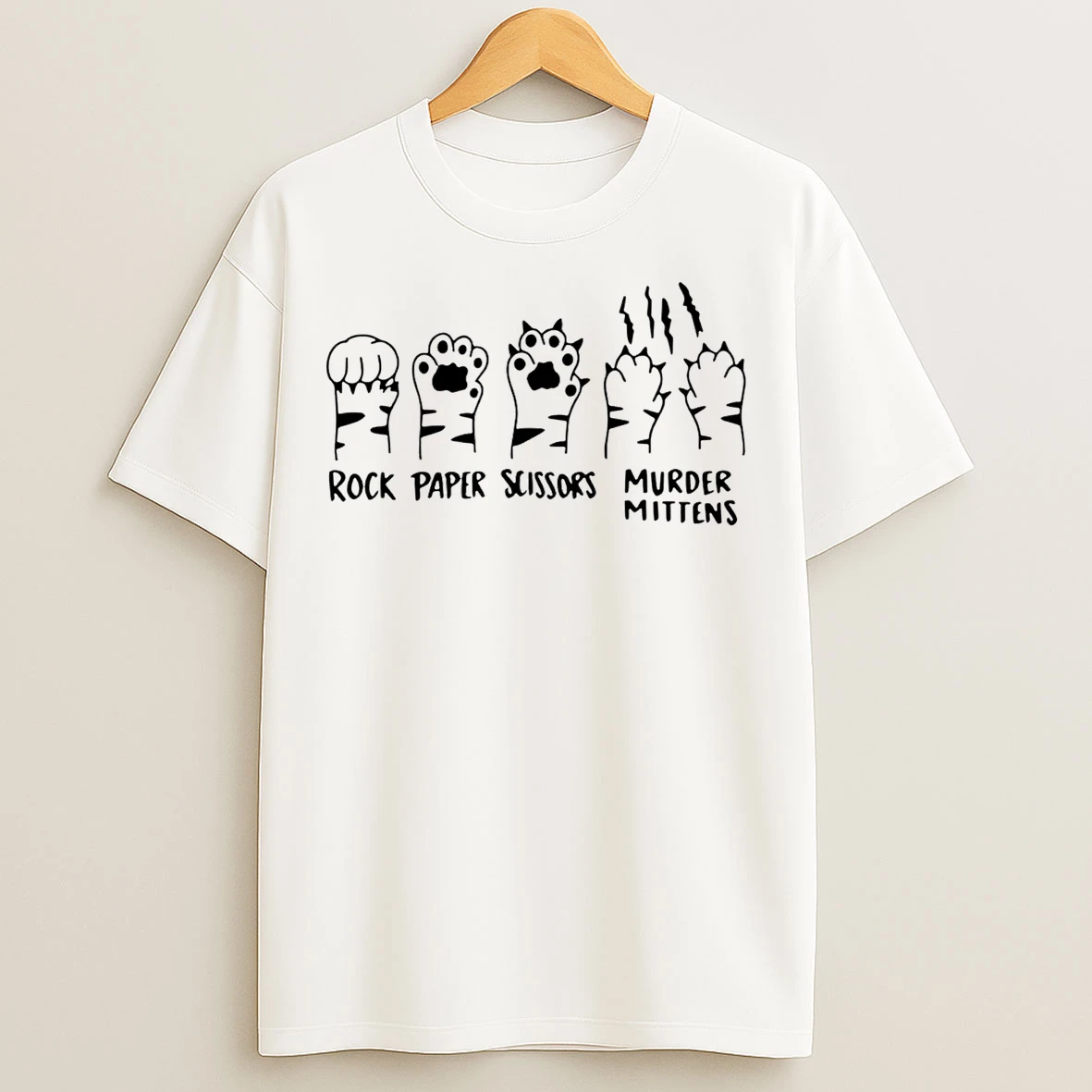 Classic Rock Paper Scissors Gift For Cat Lovers Cat T Shirts