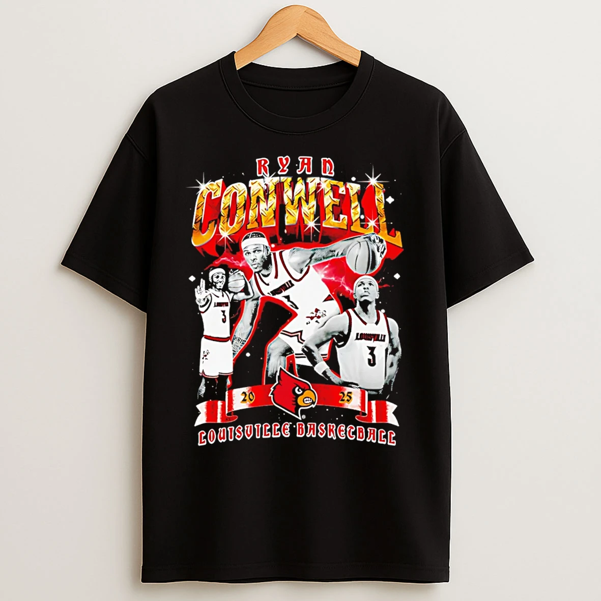 Classic Ryan Conwell Louisville Cardinals 90s Retro T Shirts