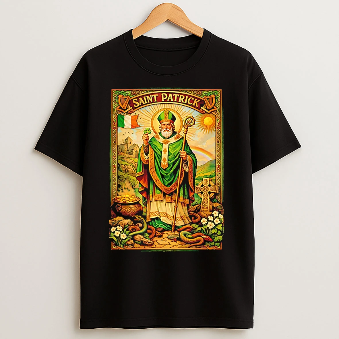 Classic Saint Patrick Of Ireland Card T Shirts