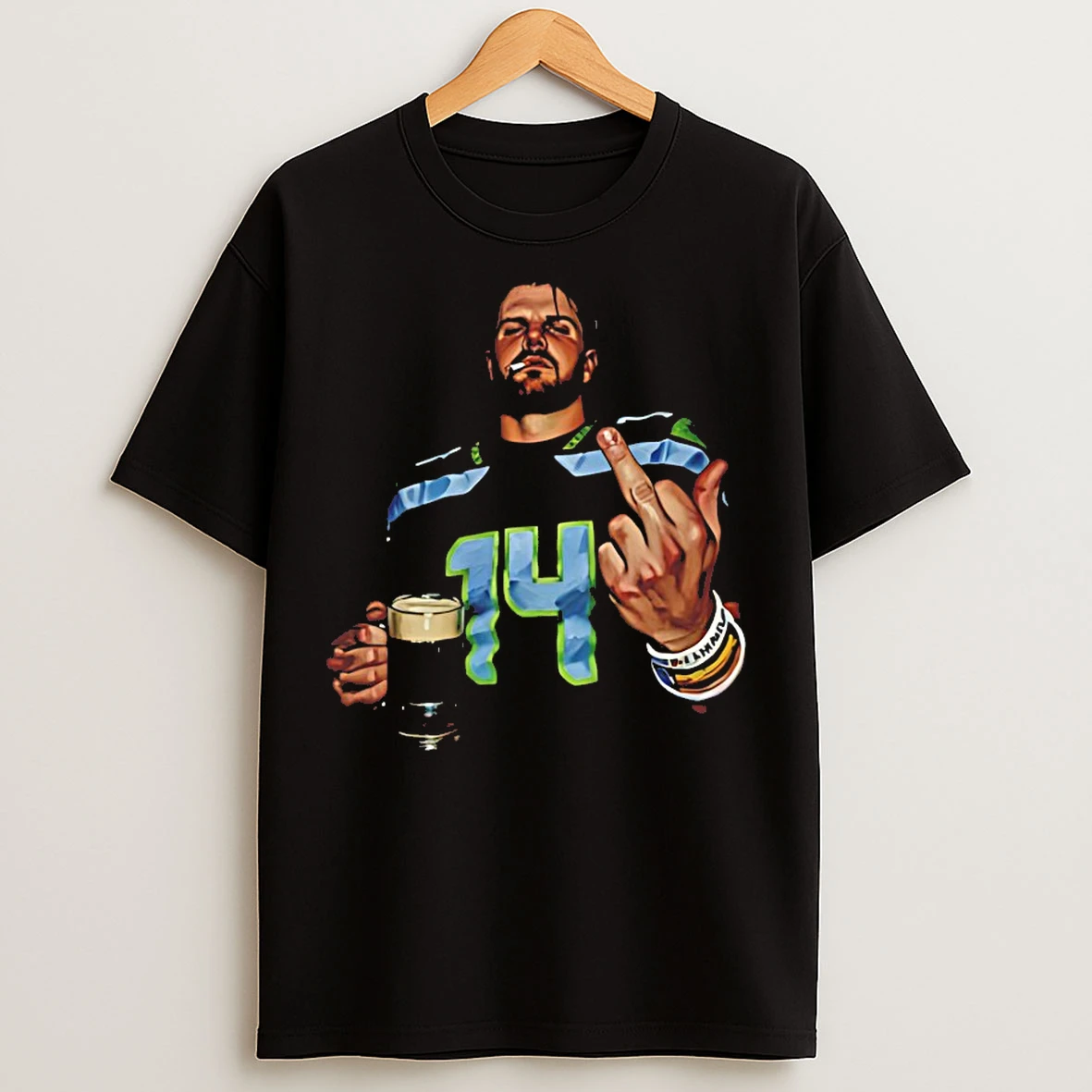 Classic Sam Darnold Seattle Seahawks Humor Middle Finger T Shirts