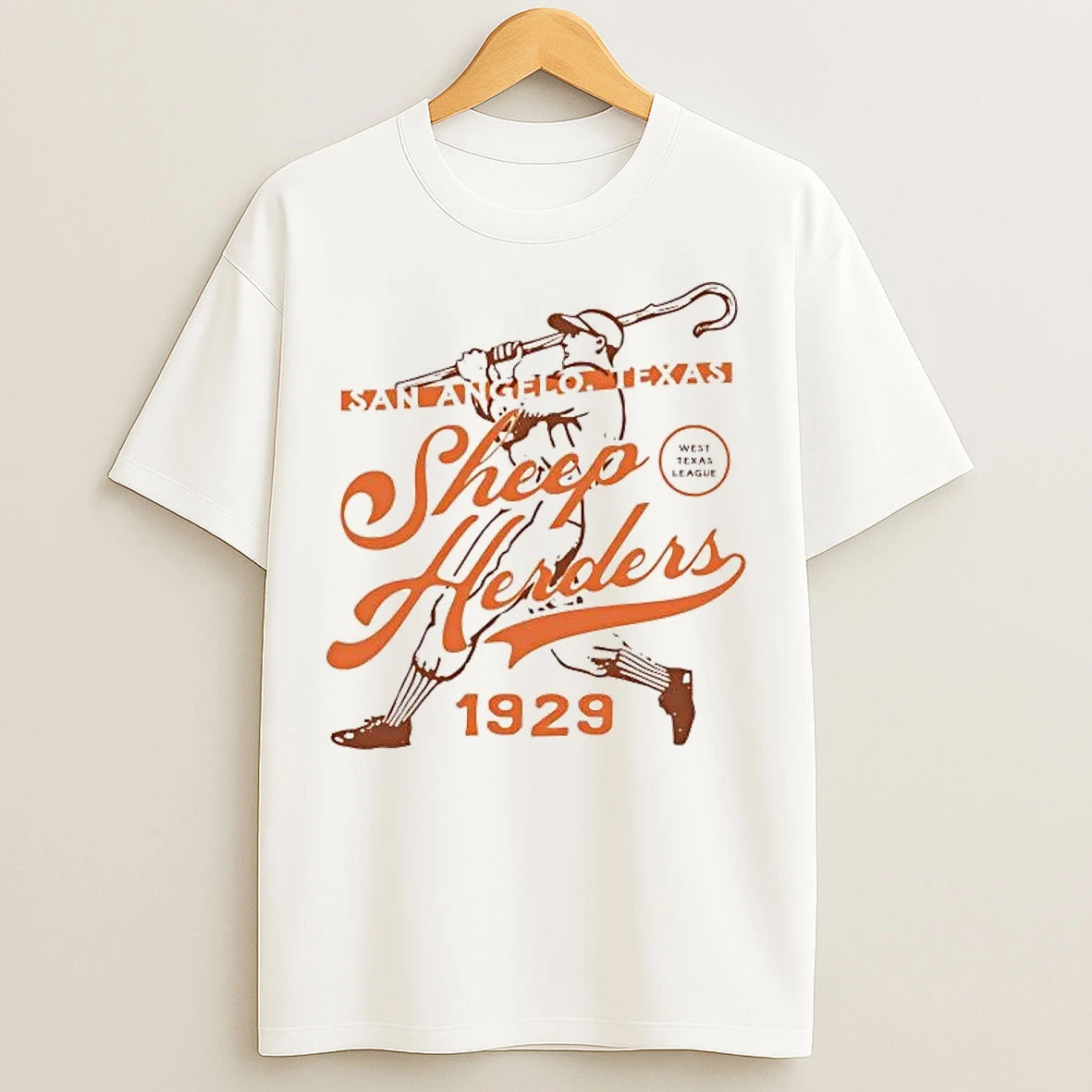 Classic San Angelo Texas Sheep Herders Baseball 1929 T Shirts