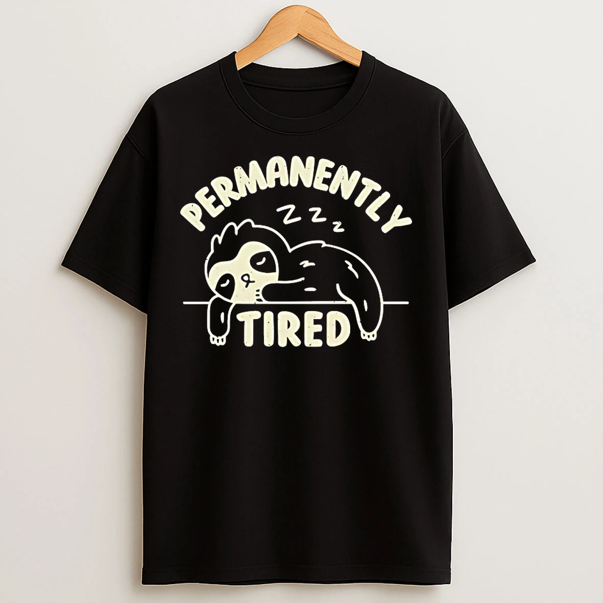 Classic Sleeping Sloth Permanently Tired T Shirts