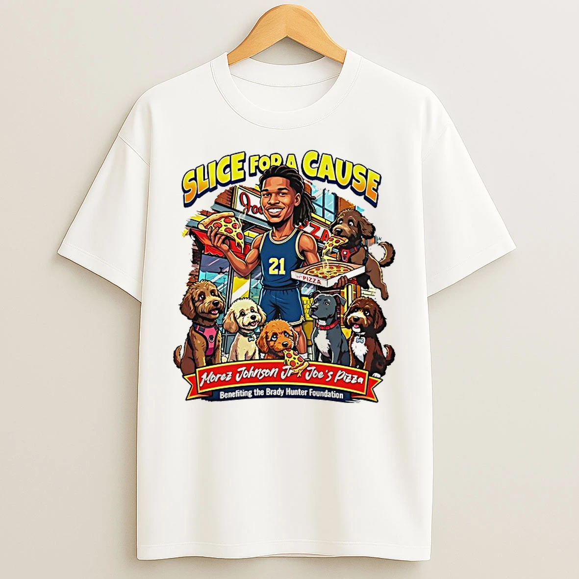 Classic Slice For A Cause Morez Johnson Jr Joes Pizza T Shirts