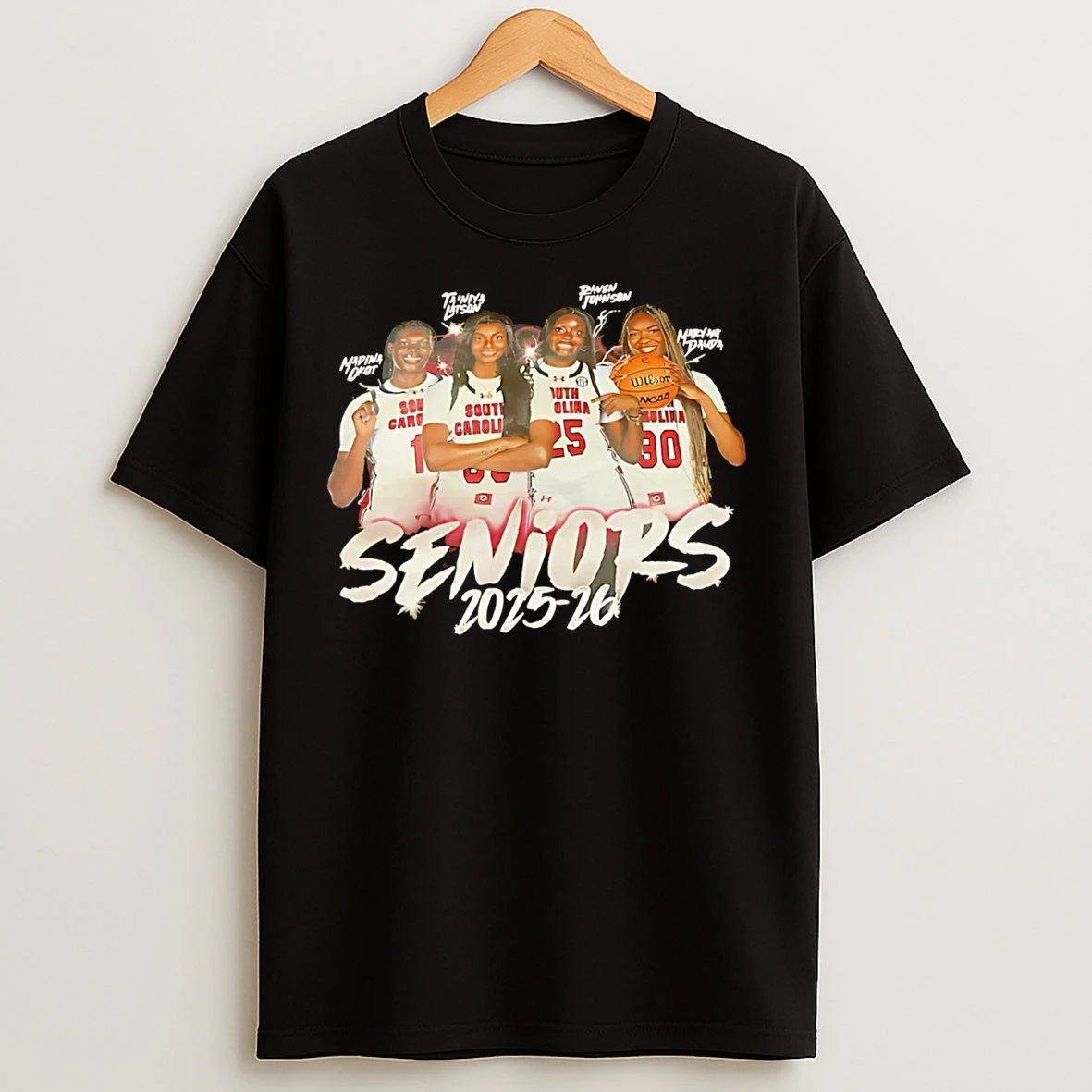 Classic South Carolina Womens Basketball Seniors 2025 26 Graphic T Shirts
