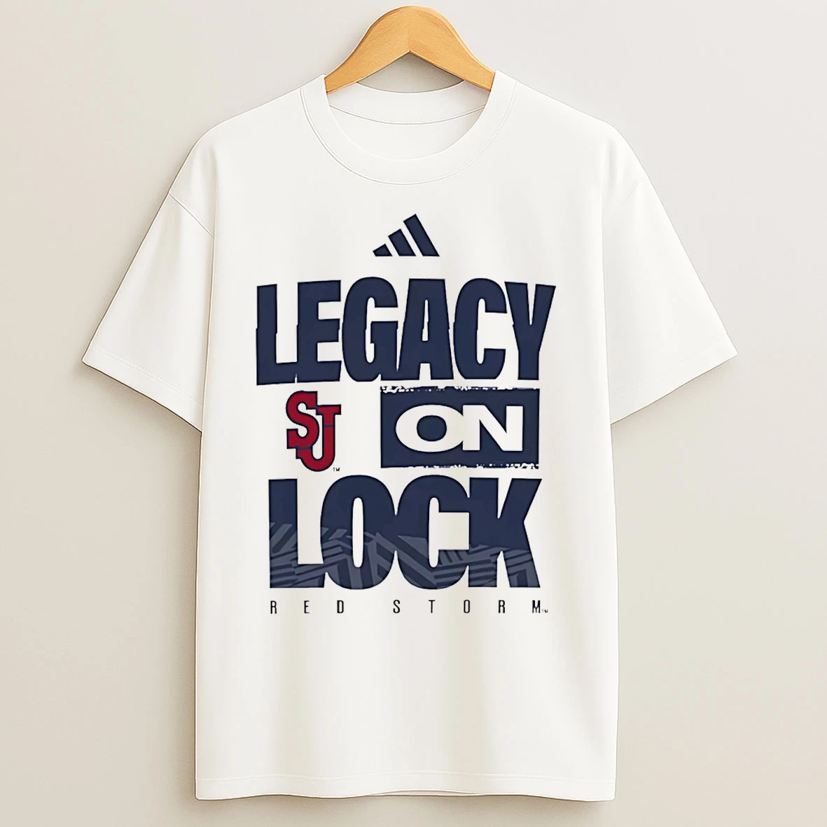 Classic St Johns Red Storm Legacy On Lock Logo T Shirts