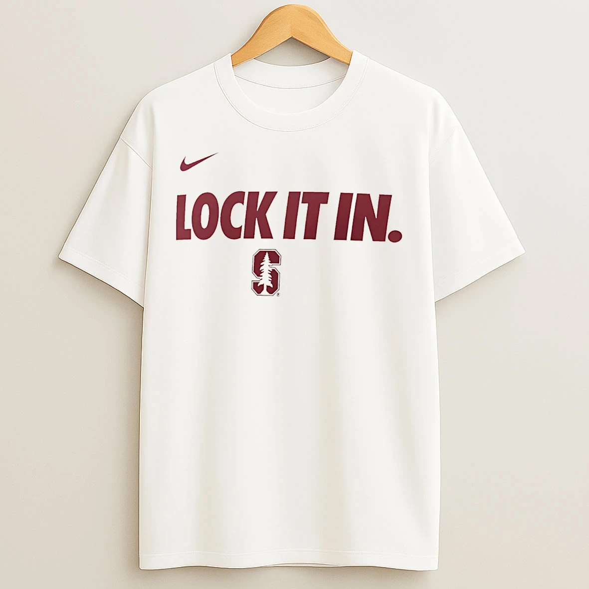 Classic Stanford Cardinal Lock It In Logo T Shirts