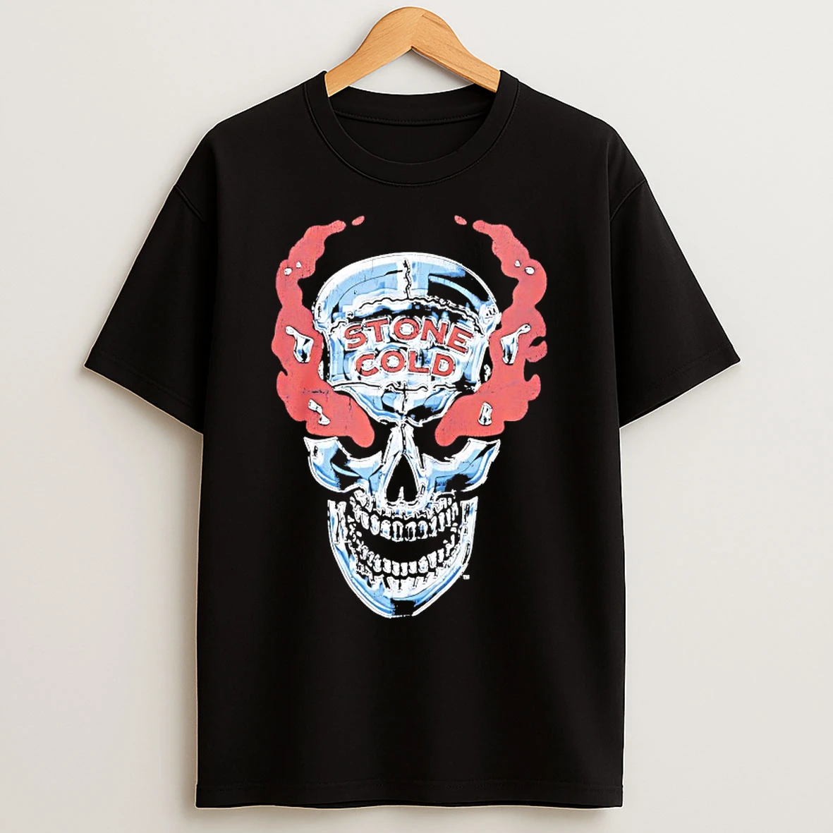 Classic Stone Cold Steve Austin Chrome Skull T Shirts
