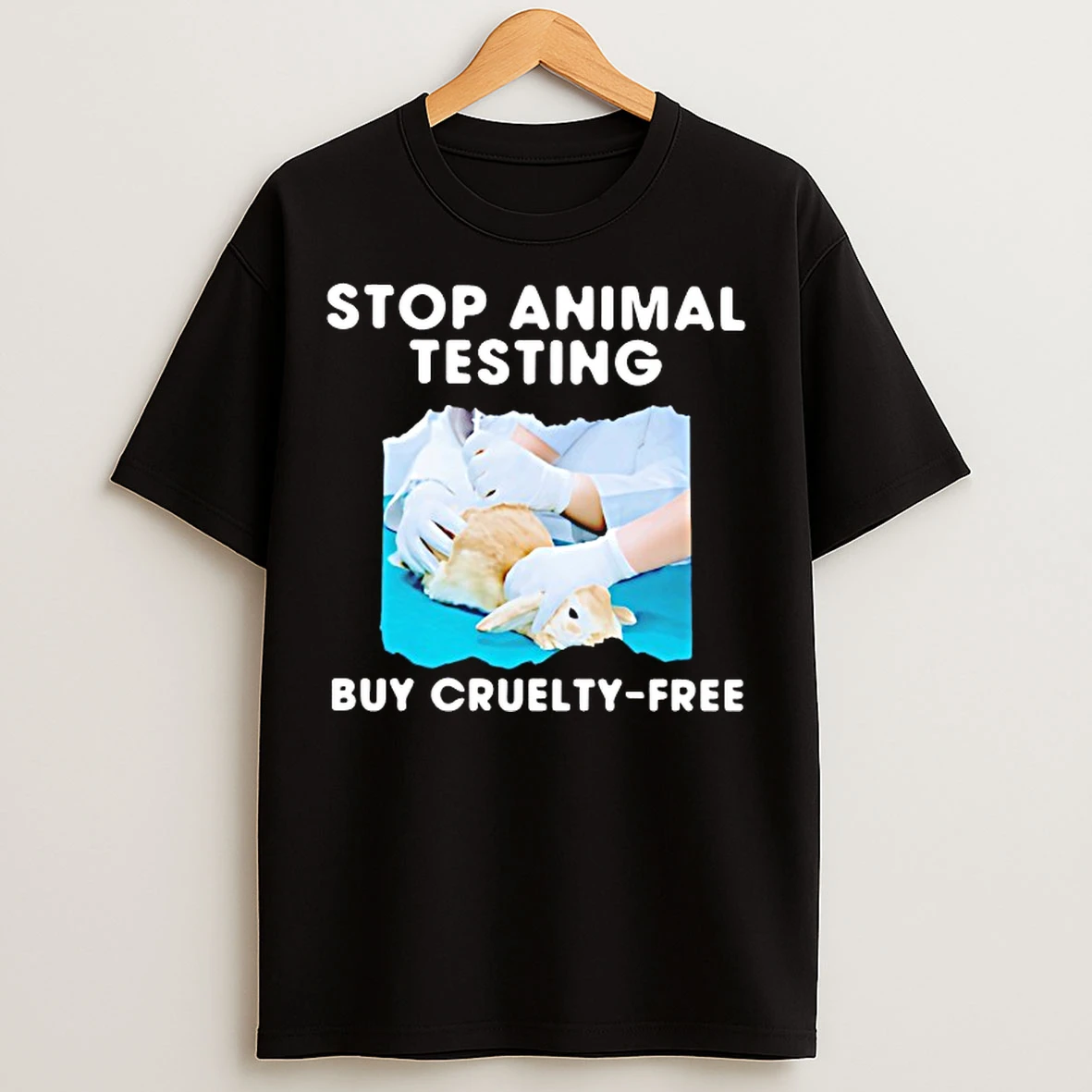 Classic Stop Animal Testing Buy Cruelty Free T Shirts