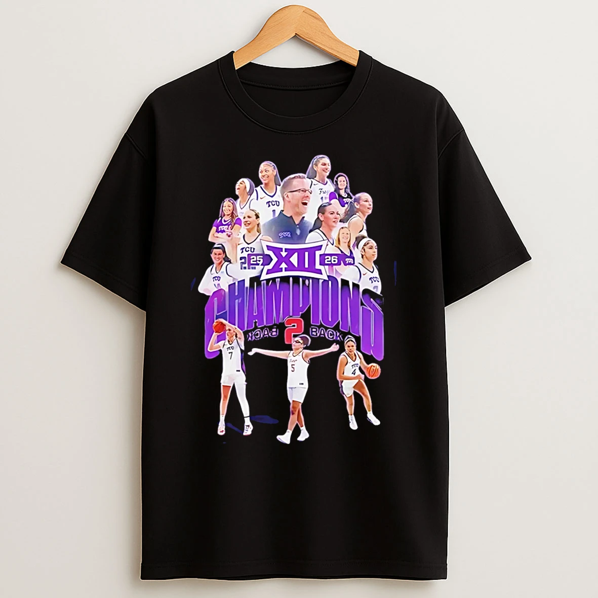 Classic Tcu Horned Frogs Big 12 Champions 2026 T Shirts