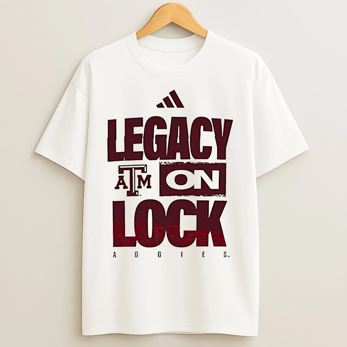 Classic Texas Am Aggies Legacy On Lock Logo T Shirts
