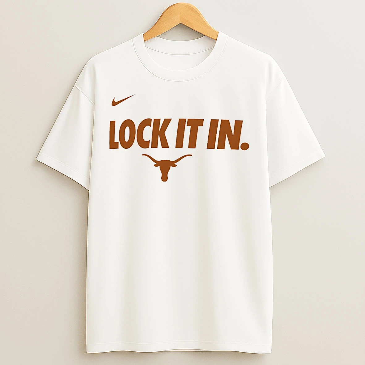 Classic Texas Longhorns Lock It In Logo T Shirts