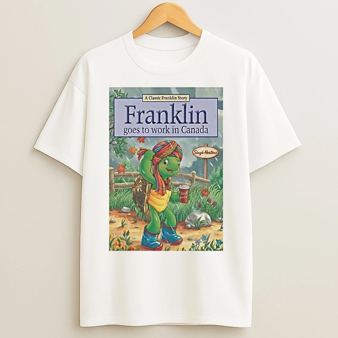 Classic Turtle Franklin Goes To Work In Canada T Shirts