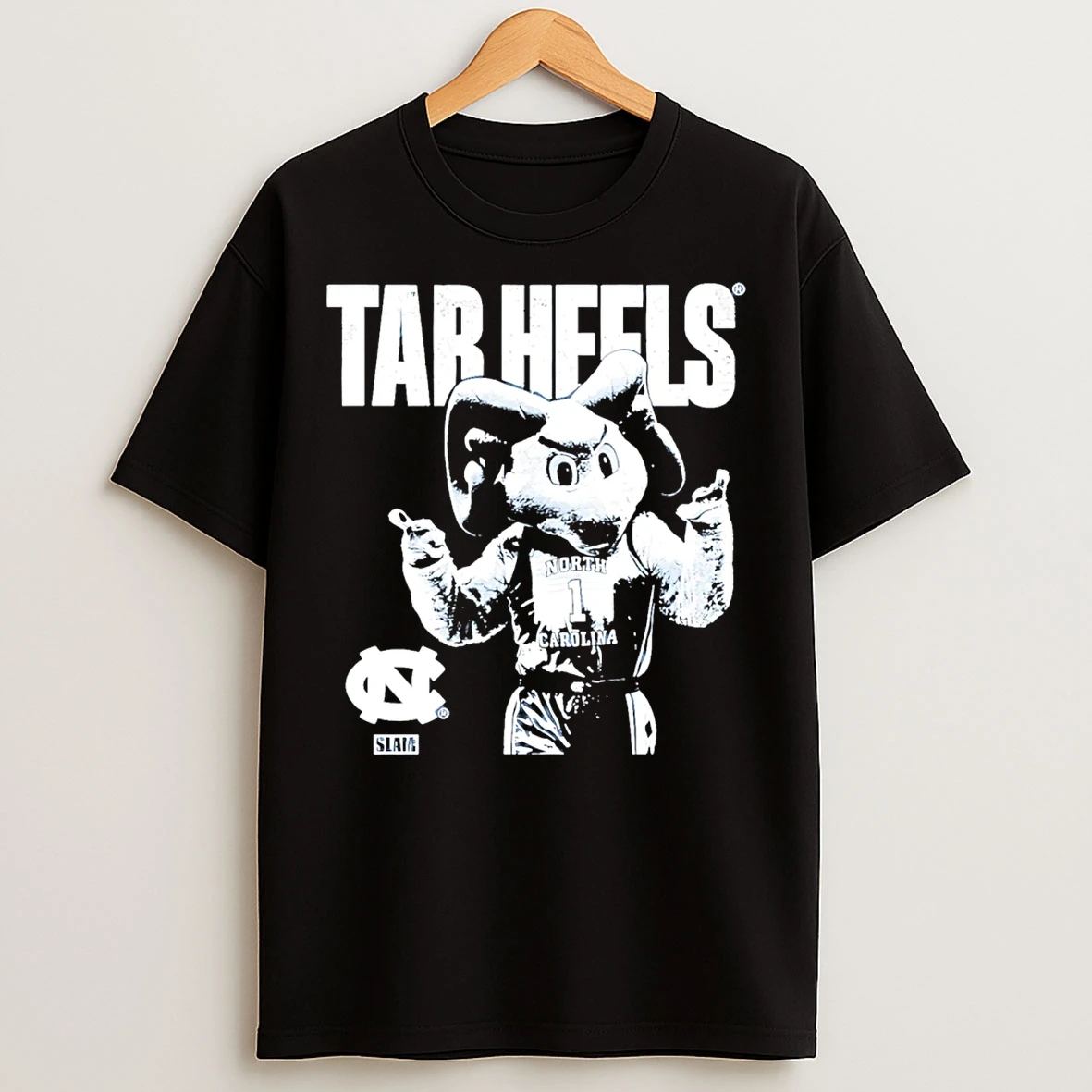 Classic Unc Tar Heels Mascot Mode Slam Graphic T Shirts
