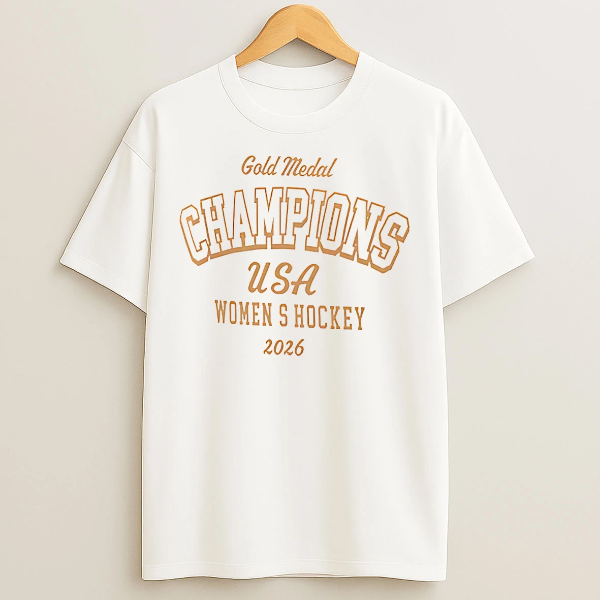 Classic Us Womens Olympic Hockey 2026 Winter Olympics Gold Medal Champions T Shirts