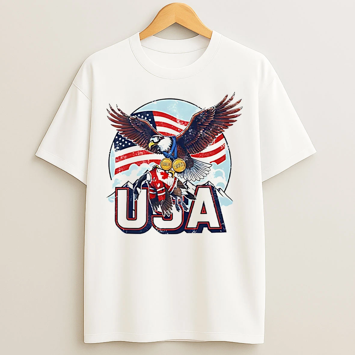 Classic Usa Ice Hockey Eagle Usa Champions 2026 T Shirts