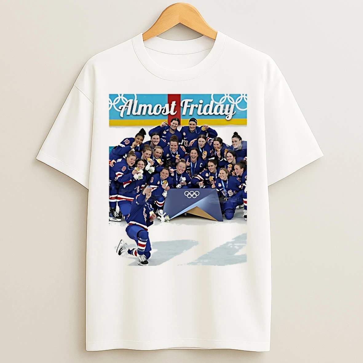Classic Usa Hockey Selfie Almost Friday T Shirts