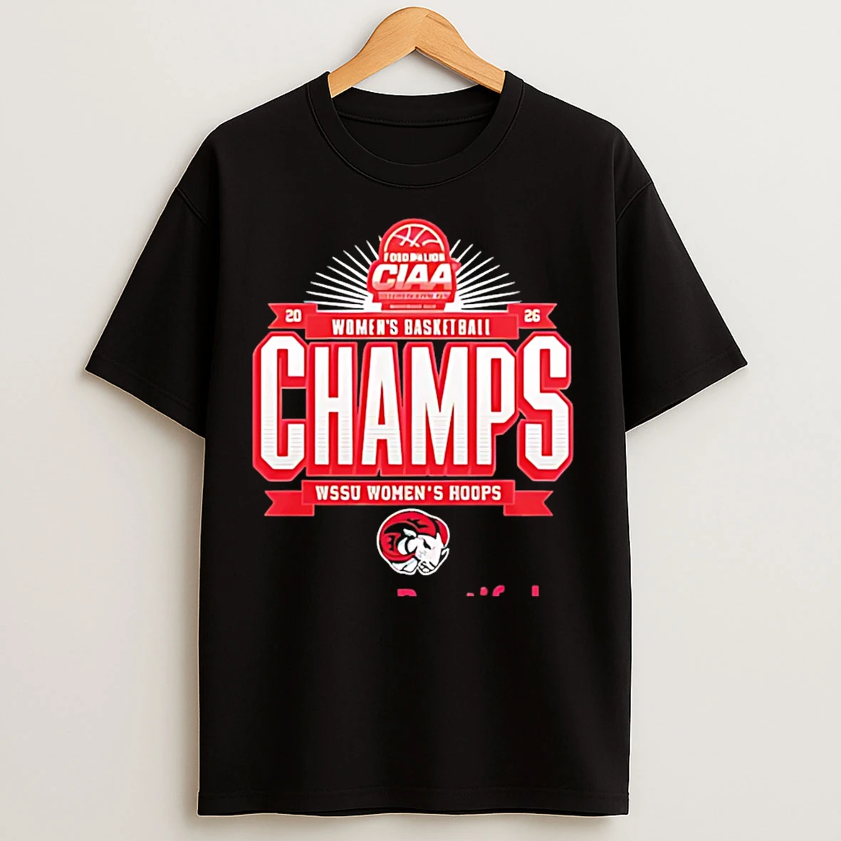 Classic Wssu Womens Hoops 2026 Ciaa Basketball Champions Logo T Shirts