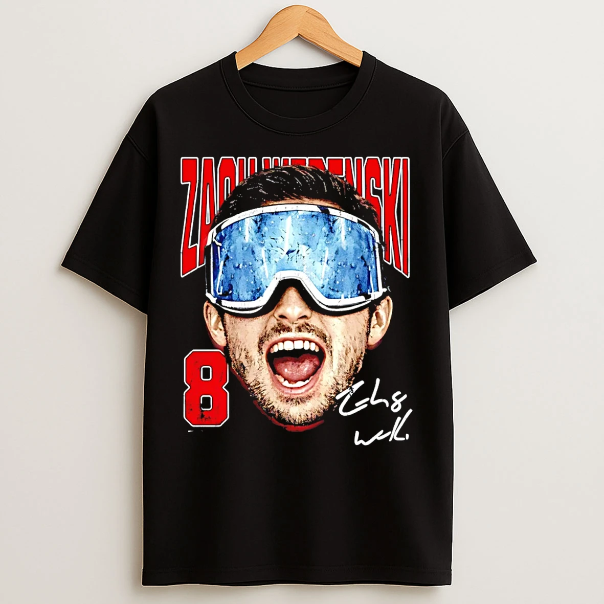 Classic Zach Werenski Columbus Blue Jackets Goggles Signature T Shirts