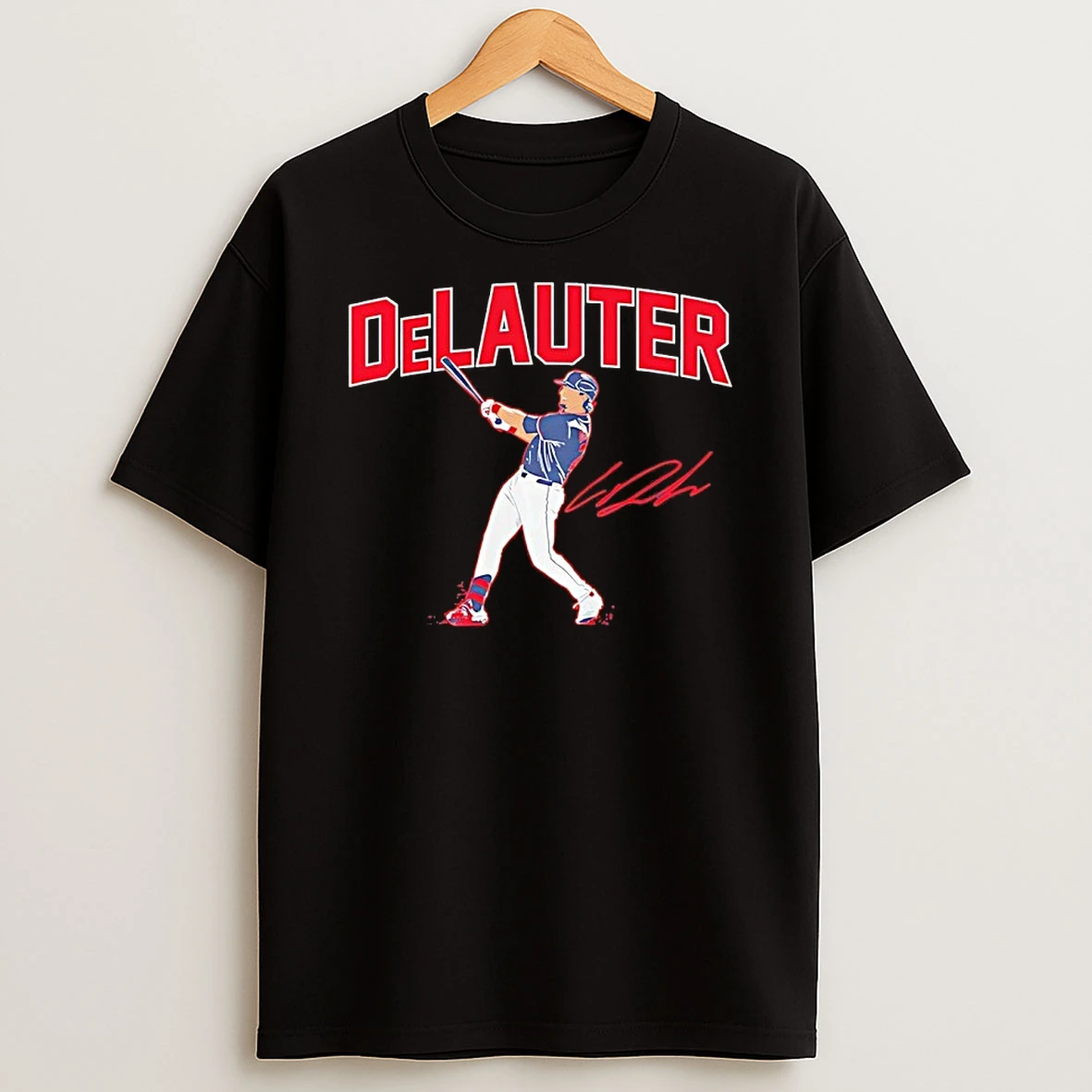 Cleveland Guardians Chase Delauter Slugger Swing Signature Shirts