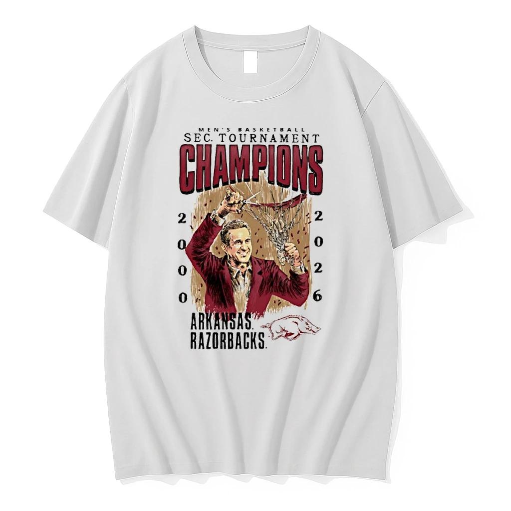 Coach Cal Sec Champs 2000 2026 Arkansas Razorbacks Mens Basketball Shirts