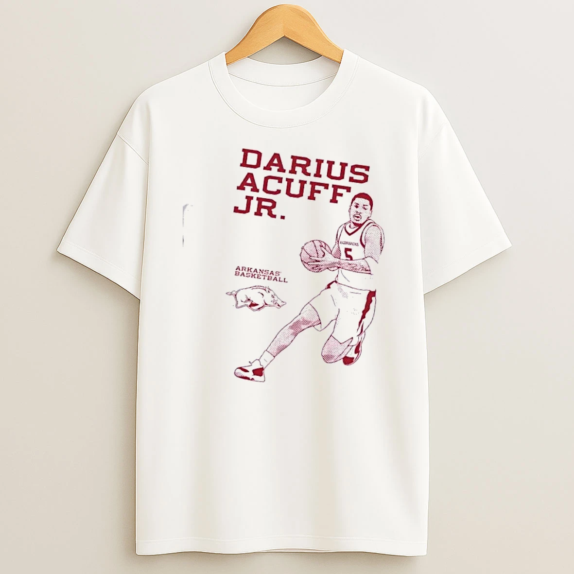 Darius Acuff Jr Arkansas Razorbacks Monochrome Shirts
