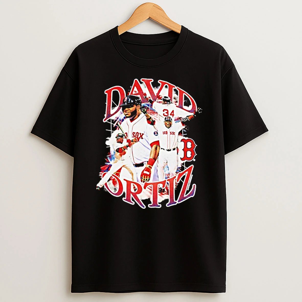 David Ortiz Boston Red Sox Black Legendary Collage Shirts