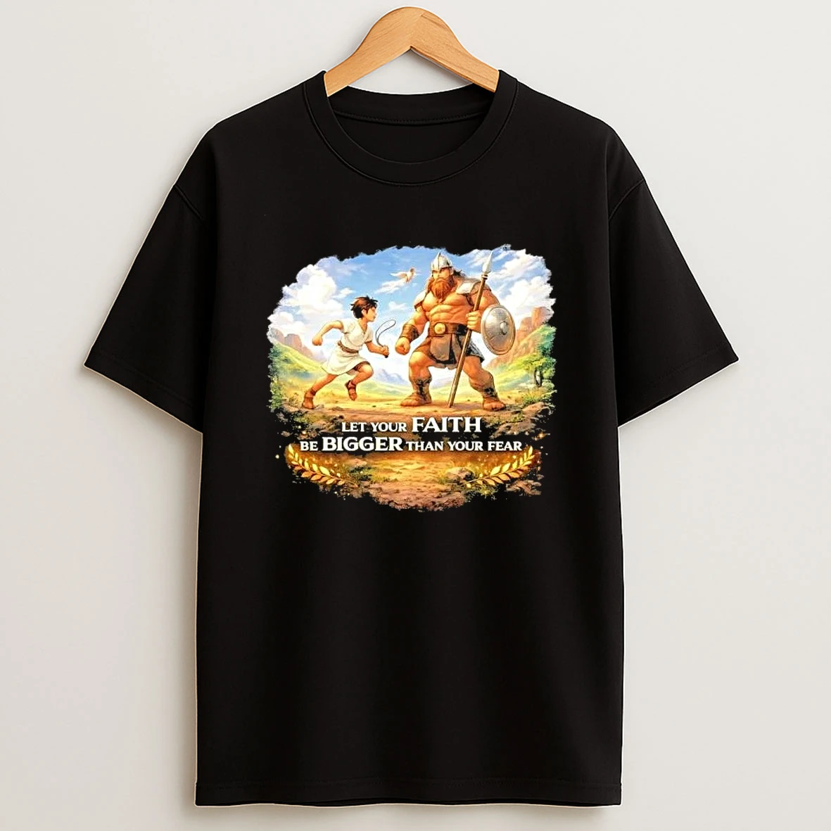 David And Goliath Christian Inspirational Graphic Shirts