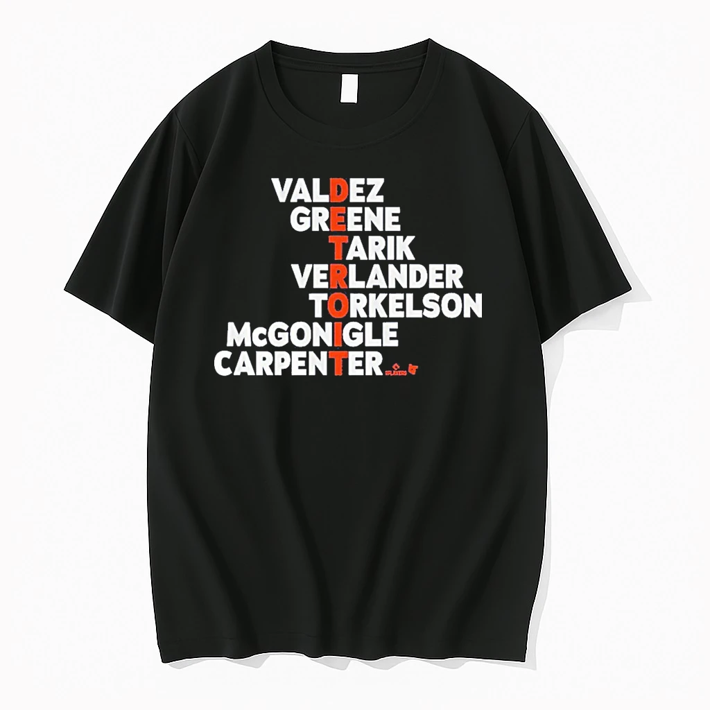 Detroit Names 2026 Valdez Greene Tarik Verlander Torkelson Mcgonigle Carpenter Shirts