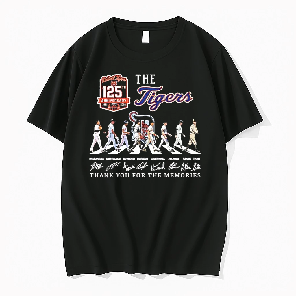 Detroit Tigers 125th Anniversary 1901 2026 Players Abbey Road Tee Shirts