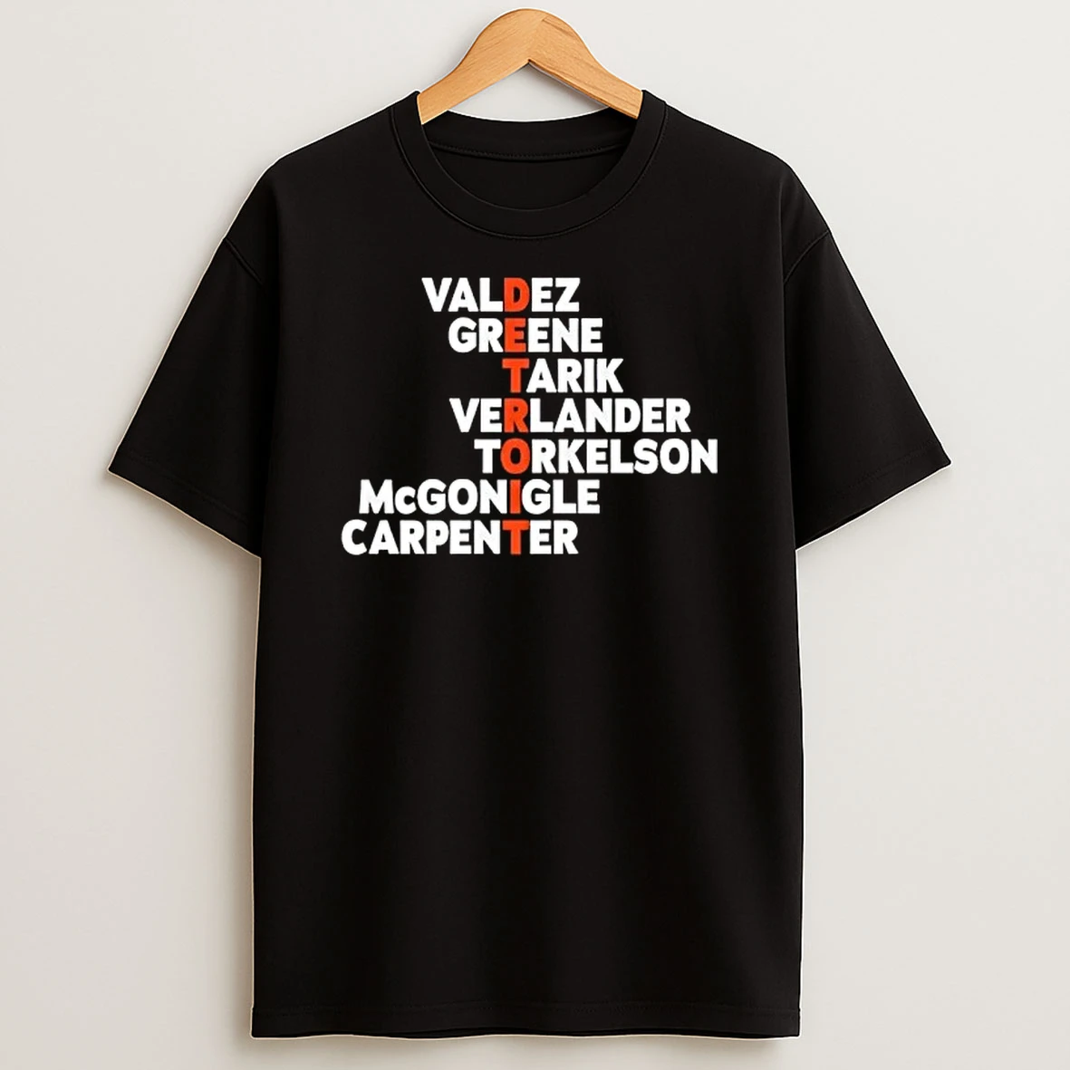 Detroit Tigers Baseball Valdez Greene Tarik Verlander Torkelson Mcgonigle And Carpenter Players Name By Breakingt S